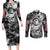 Guts Berserk Couples Matching Long Sleeve Bodycon Dress and Long Sleeve Button Shirt Grunge Style