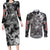 Judeau Berserk Couples Matching Long Sleeve Bodycon Dress and Long Sleeve Button Shirt Grunge Style