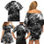 The Skull Knight Berserk Family Matching Off Shoulder Short Dress and Hawaiian Shirt Anime Grunge Style