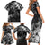 The Skull Knight Berserk Family Matching Short Sleeve Bodycon Dress and Hawaiian Shirt Anime Grunge Style