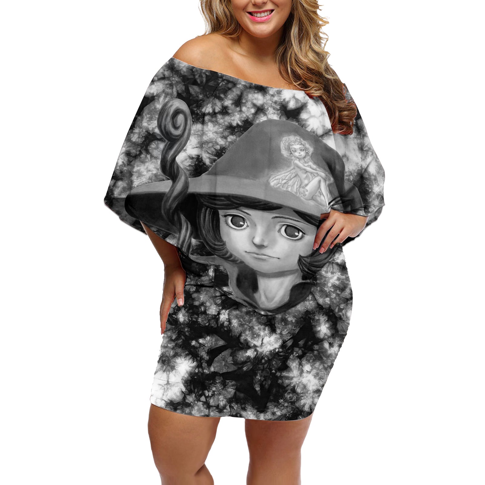 Schierke Berserk Off Shoulder Short Dress Anime Grunge Style