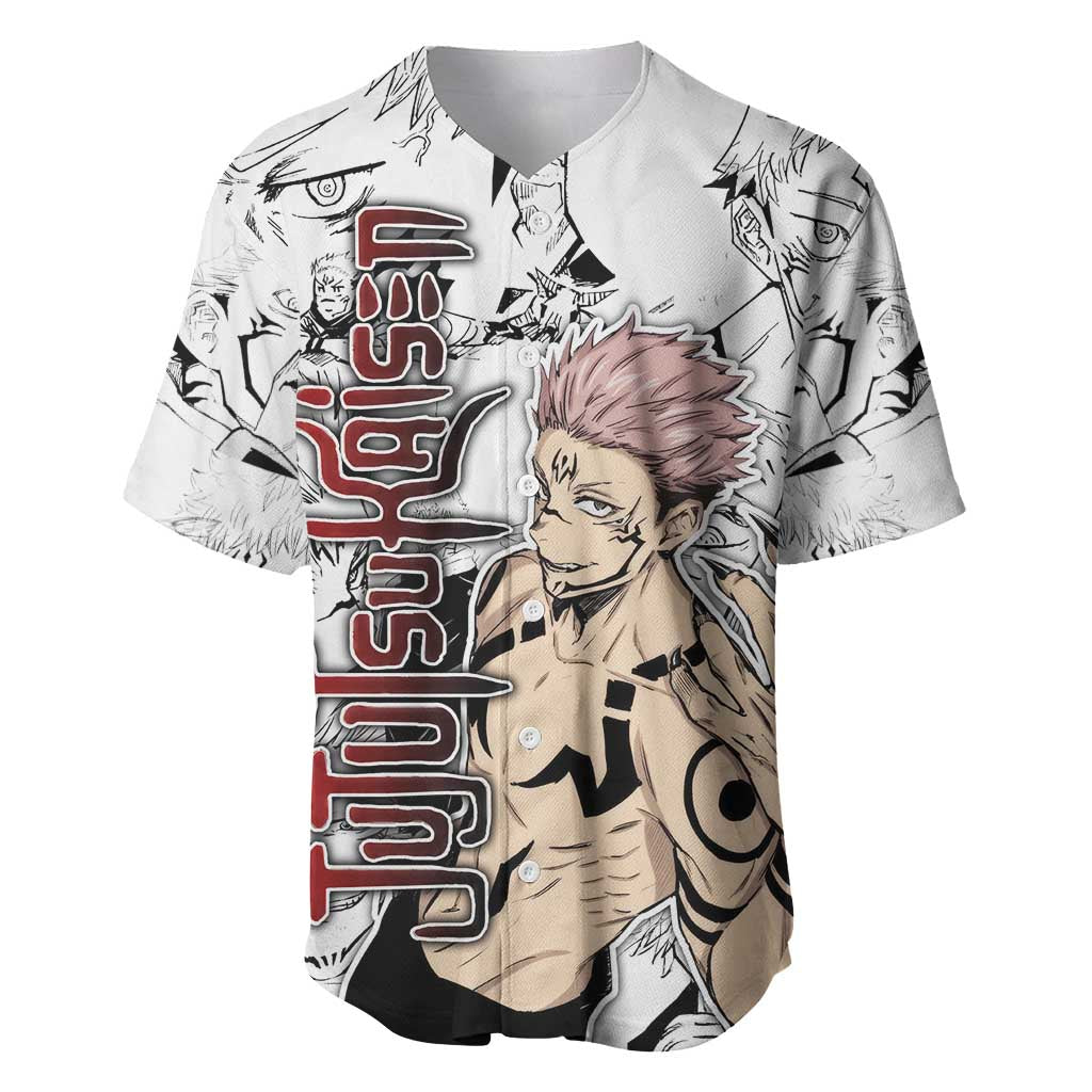 Sukuna - Jujutsu Kaisen Baseball Jersey Pattern Anime Mix Manga Style