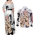 Sukuna - Jujutsu Kaisen Couples Matching Off Shoulder Maxi Dress and Long Sleeve Button Shirt Pattern Anime Mix Manga Style