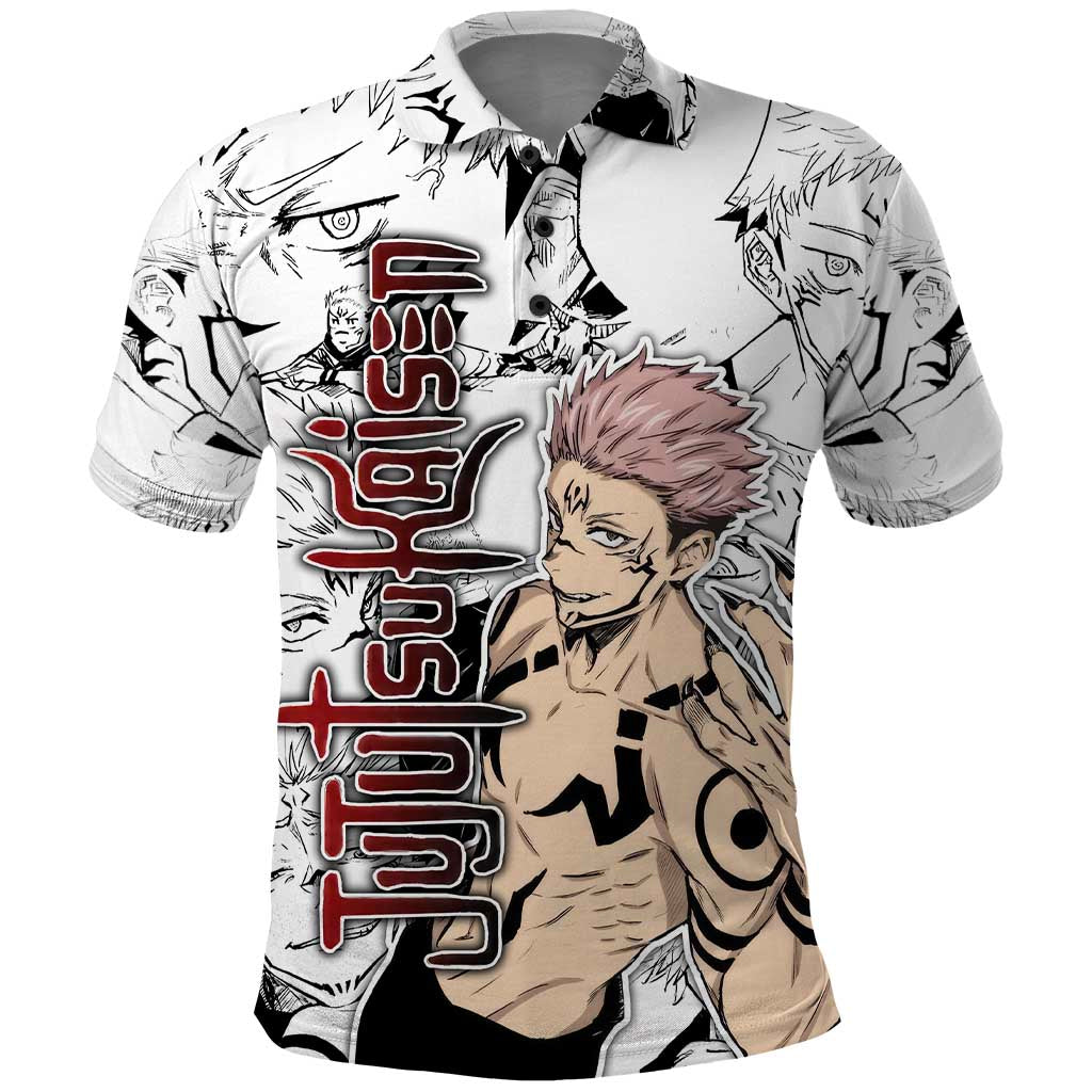 Sukuna - Jujutsu Kaisen Polo Shirt Pattern Anime Mix Manga Style