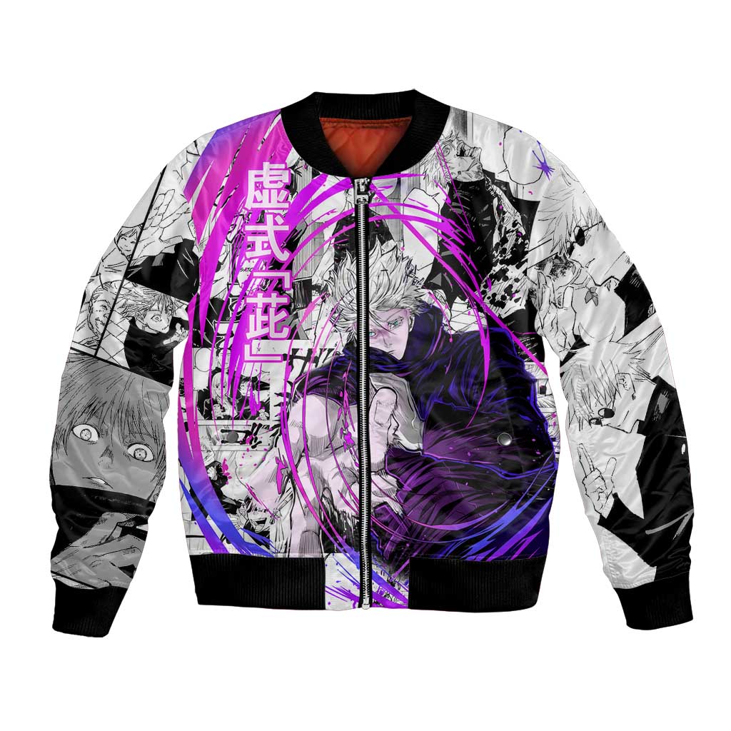 Gojo Satoru - Jujutsu Kaisen Bomber Jacket Pattern Anime Mix Manga Style