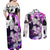 Gojo Satoru - Jujutsu Kaisen Couples Matching Off Shoulder Maxi Dress and Long Sleeve Button Shirt Pattern Anime Mix Manga Style