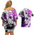 Gojo Satoru - Jujutsu Kaisen Couples Matching Off Shoulder Short Dress and Hawaiian Shirt Pattern Anime Mix Manga Style