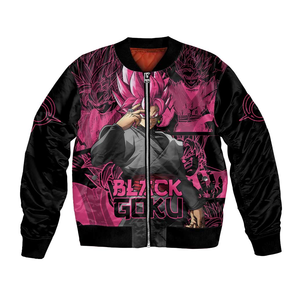 Goku Black Rose - Dragon Ball Bomber Jacket Pattern Anime Mix Manga Style