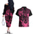 Goku Black Rose - Dragon Ball Couples Matching Off The Shoulder Long Sleeve Dress and Hawaiian Shirt Pattern Anime Mix Manga Style