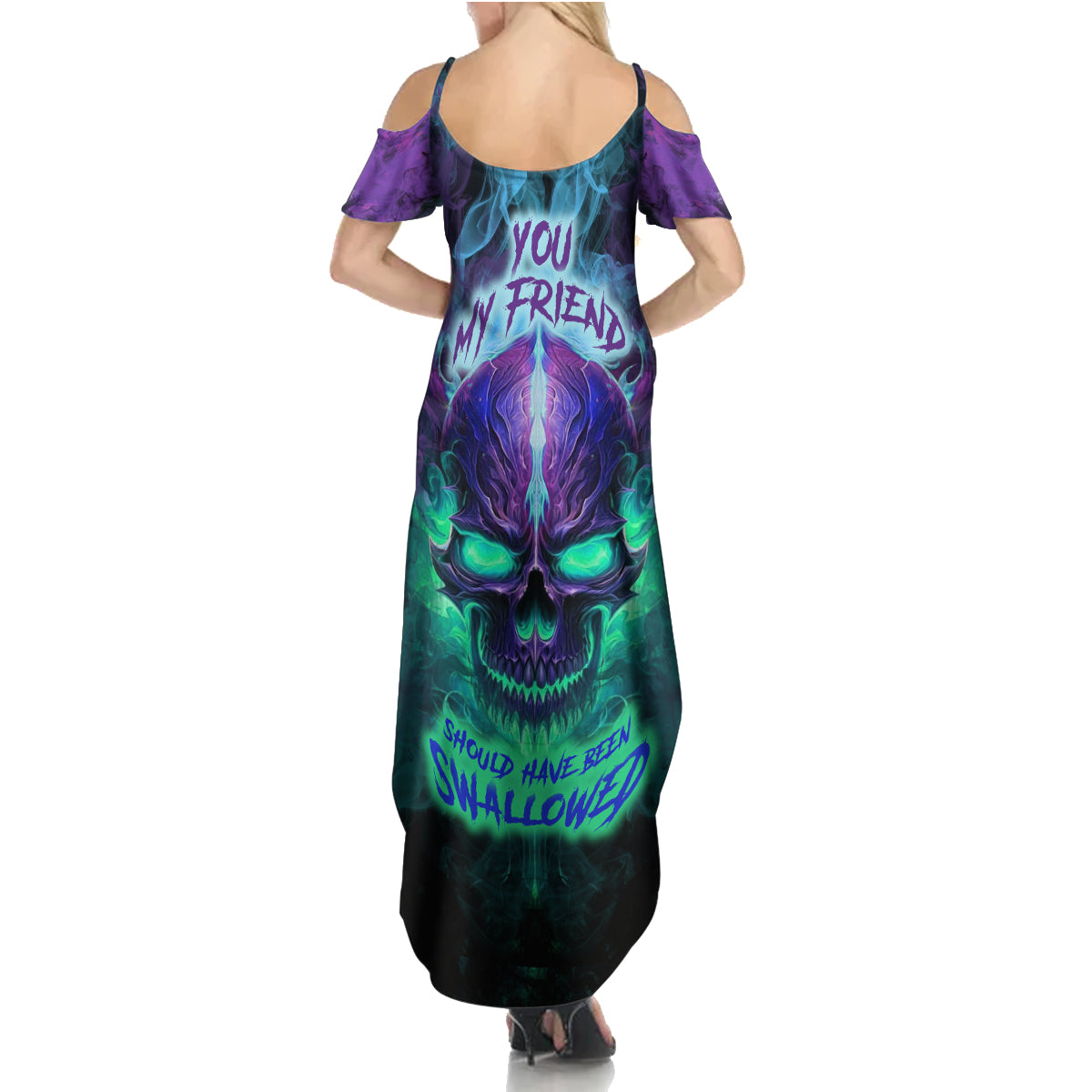 you-my-friend-should-have-been-swallowed-skull-summer-maxi-dress