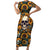 shine-like-a-sunflower-skull-short-sleeve-bodycon-dress