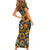 shine-like-a-sunflower-skull-short-sleeve-bodycon-dress