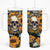 Shine Like A Sunflower Skull Tumbler With Handle