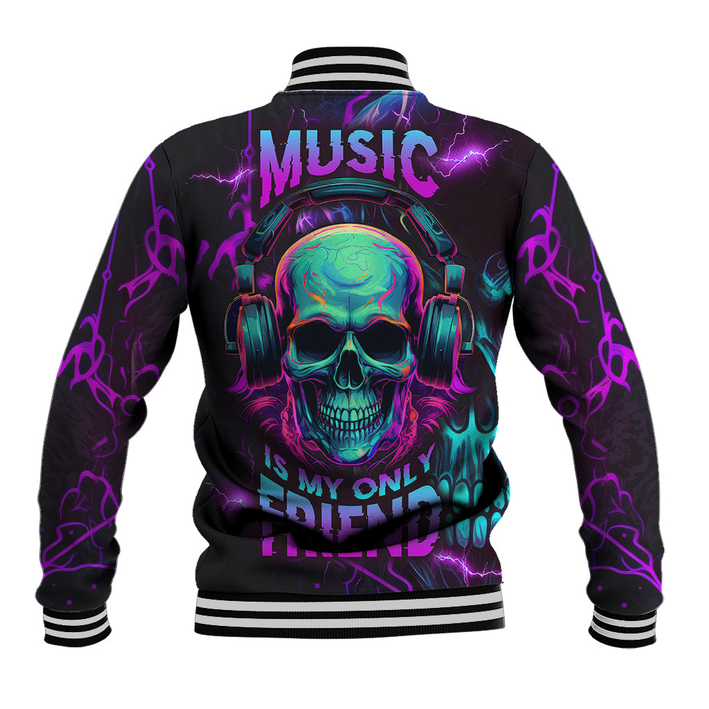 music-is-my-only-friend-skull-baseball-jacket