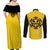 Trafalgar Law One Piece Couples Matching Off Shoulder Maxi Dress and Long Sleeve Button Shirt Anime Uniform Style