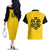 Trafalgar Law One Piece Couples Matching Off The Shoulder Long Sleeve Dress and Hawaiian Shirt Anime Uniform Style