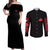 Uchiha Itachi V3 Naruto Couples Matching Off Shoulder Maxi Dress and Long Sleeve Button Shirt Anime Style