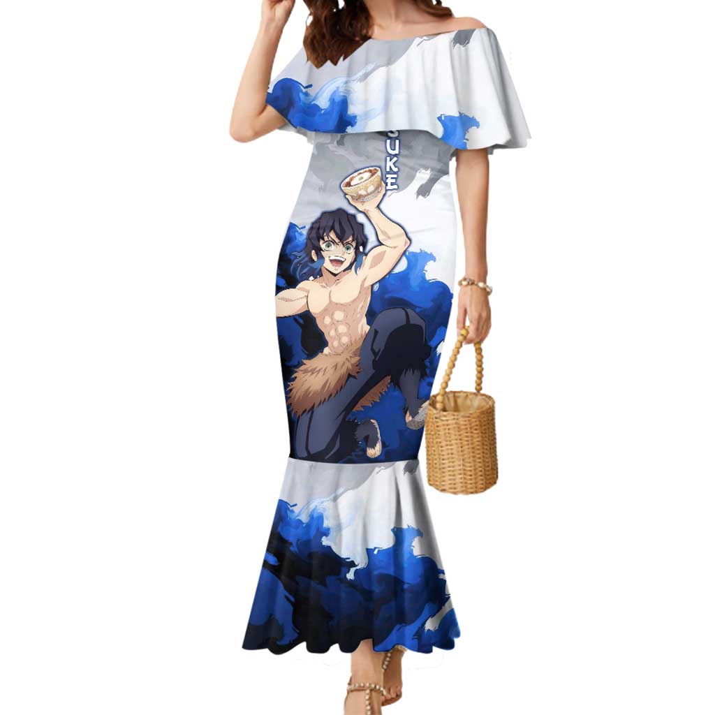 Inosuke - Demon Slayer Mermaid Dress Anime Style