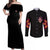 Kokushibo Demon Slayer Couples Matching Off Shoulder Maxi Dress and Long Sleeve Button Shirt Anime Style TS04