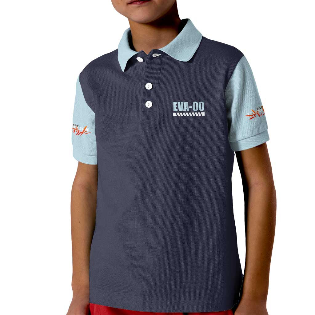 Rei Ayanami x Eva 00 Neon Genesis Evangelion Kid Polo Shirt Anime Style