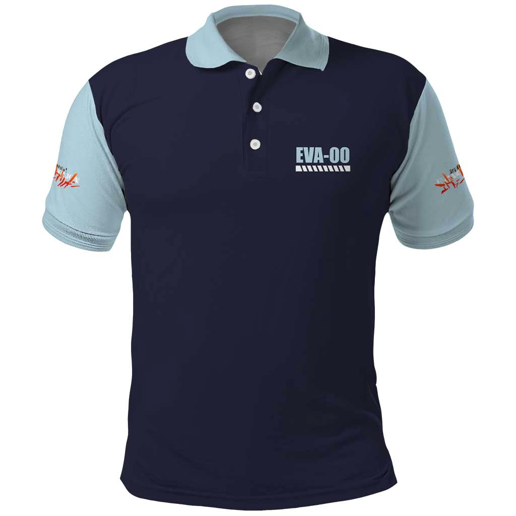 Rei Ayanami x Eva 00 Neon Genesis Evangelion Polo Shirt Anime Style