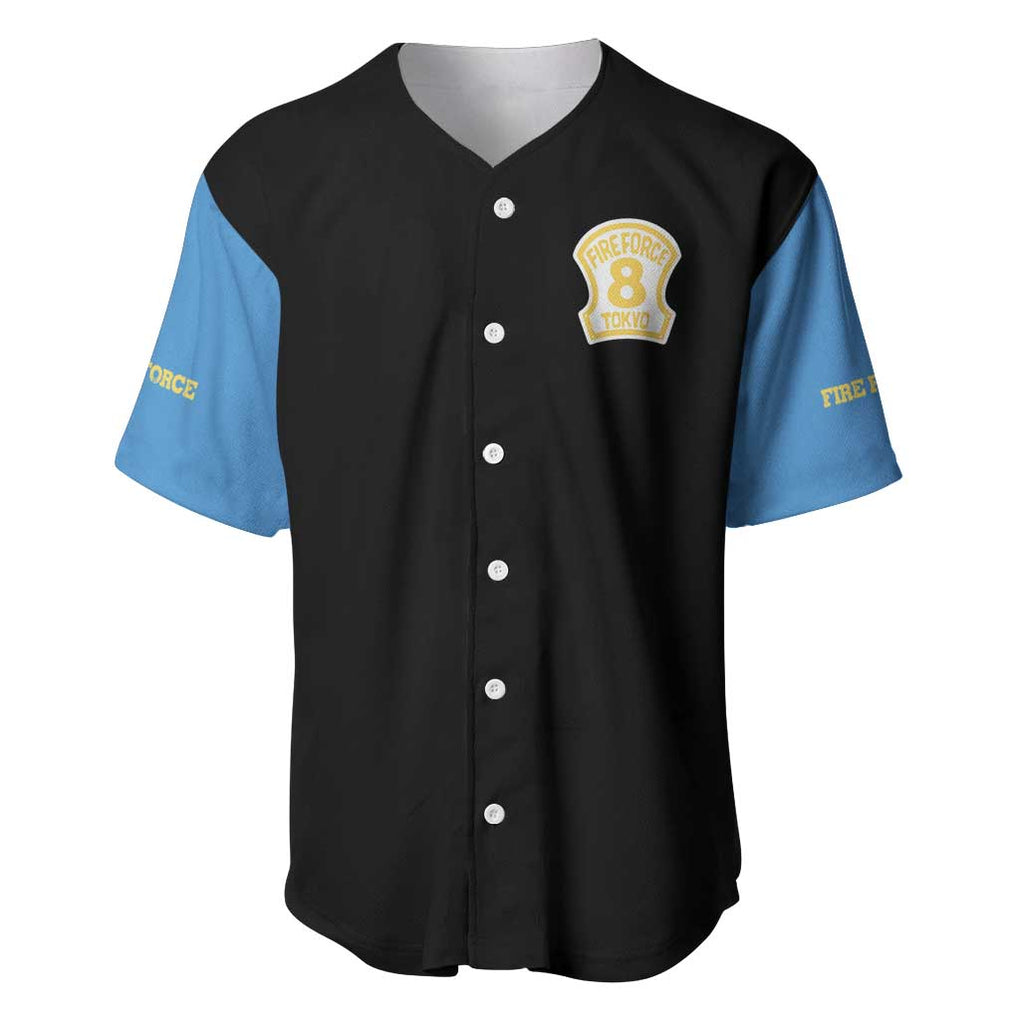 Shinra Kusakabe Fire Force Baseball Jersey Anime Style