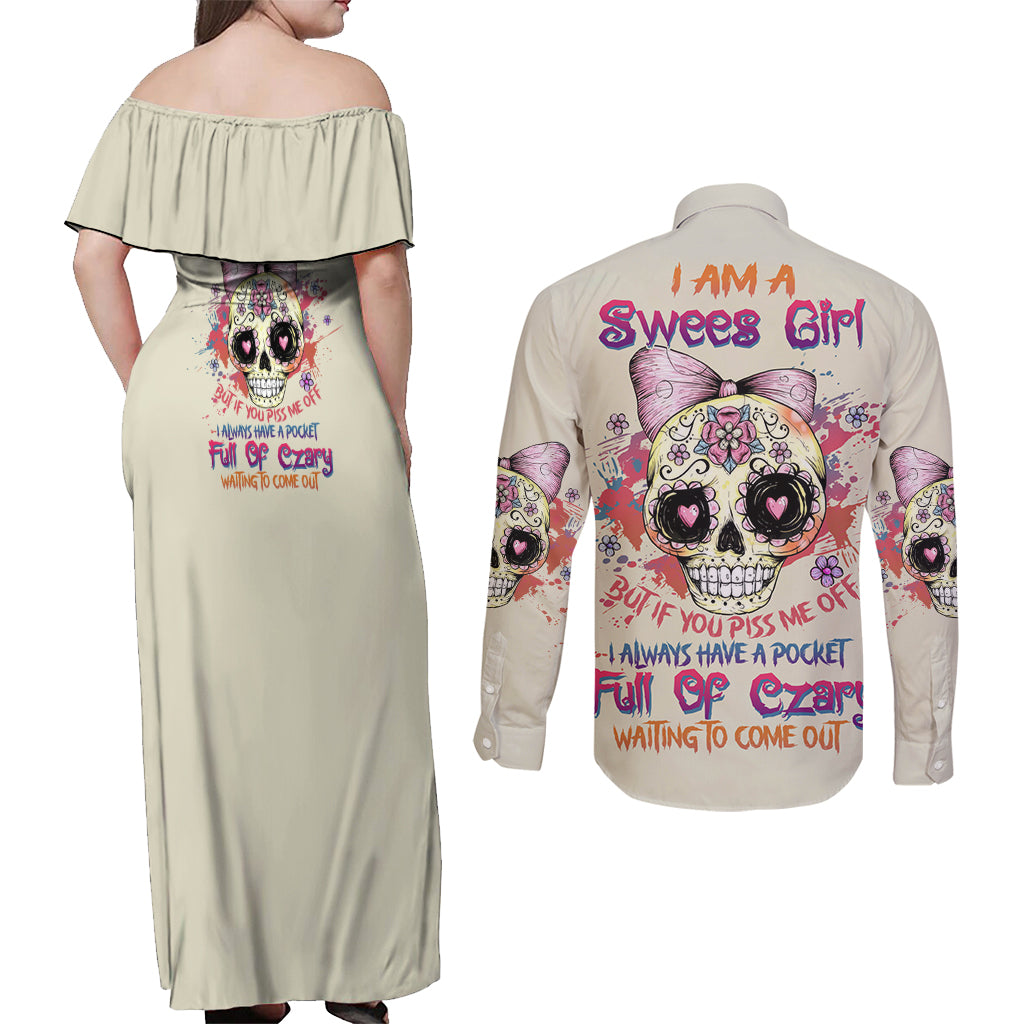 i-am-a-sweet-girl-skull-couples-matching-off-shoulder-maxi-dress-and-long-sleeve-button-shirt