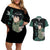 Rock Lee Couples Matching Off Shoulder Short Dress and Hawaiian Shirt