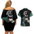 Rock Lee Couples Matching Off Shoulder Short Dress and Hawaiian Shirt