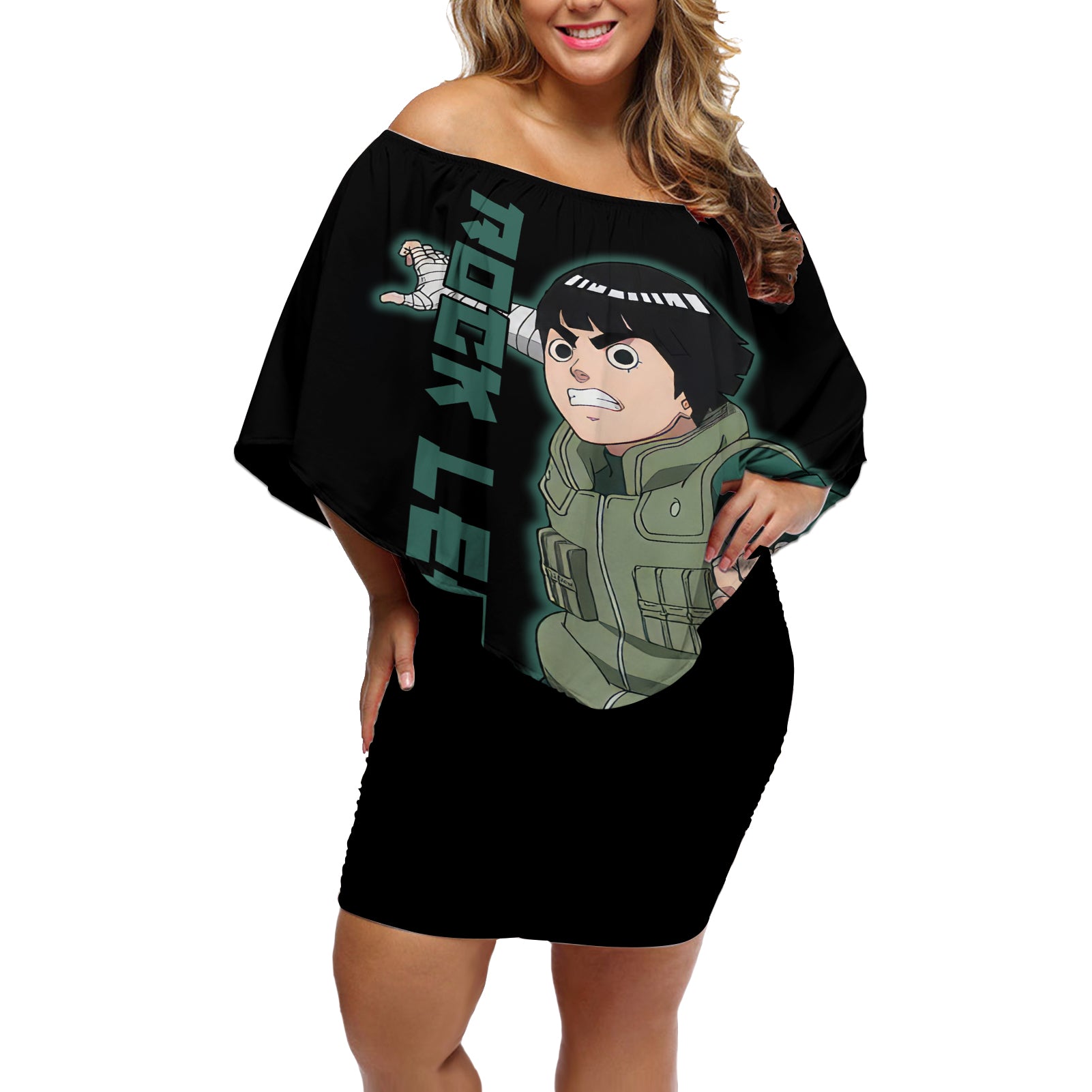 Rock Lee Off Shoulder Short Dress