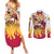 Kyojuro Rengoku - Flame Hashira Anime Couples Matching Summer Maxi Dress and Long Sleeve Button Shirt