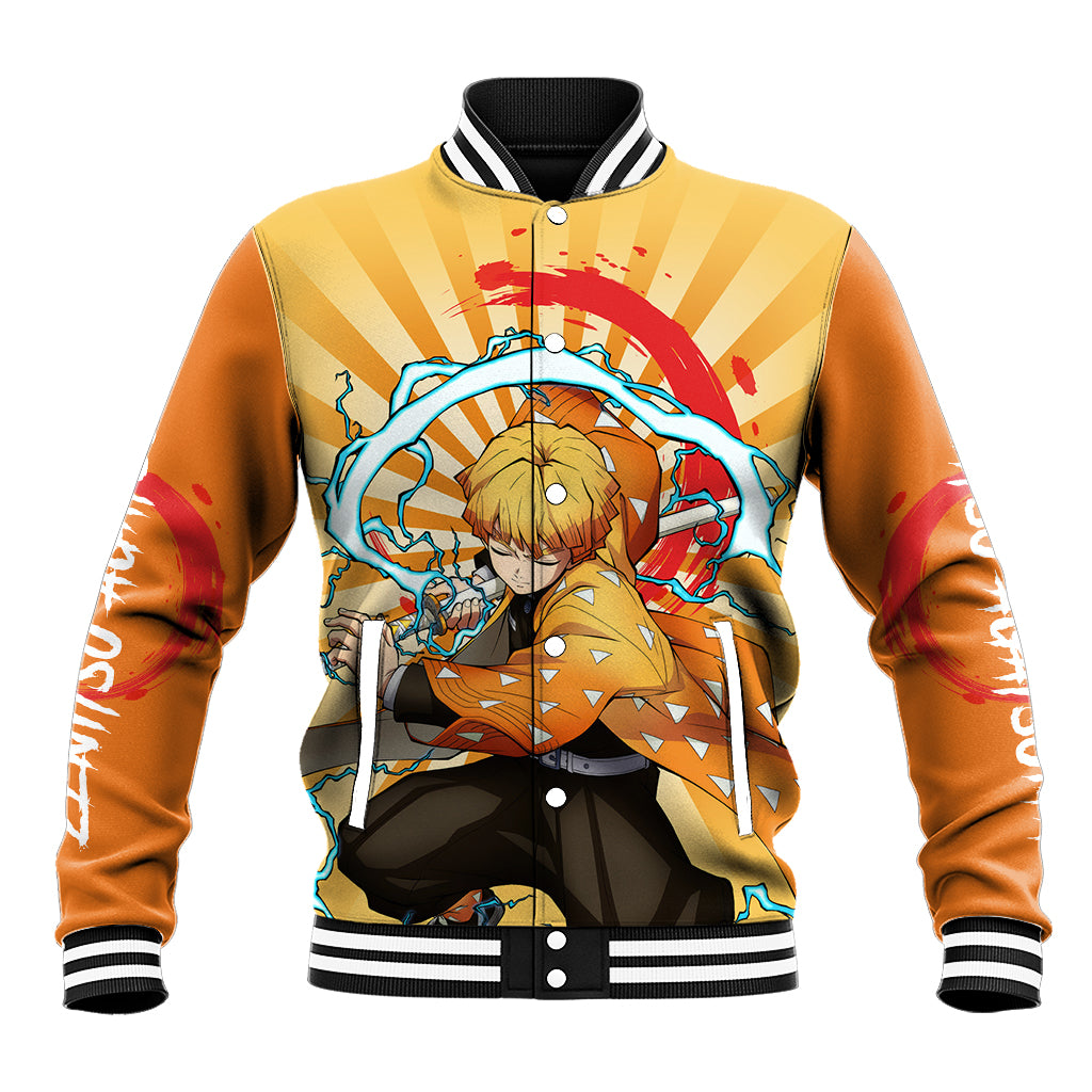 Zenitsu Agatsuma Baseball Jacket Demon Slayer