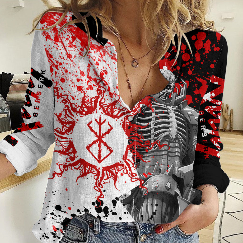 The Skull Knight Berserk Women Casual Shirt Anime Japan Style