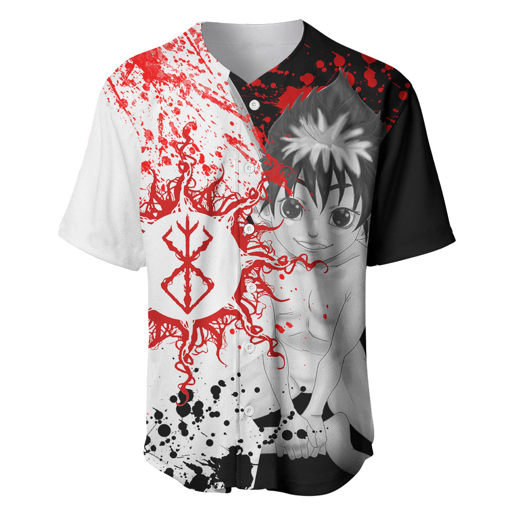 Puck Berserk Baseball Jersey Grunge Blood Style