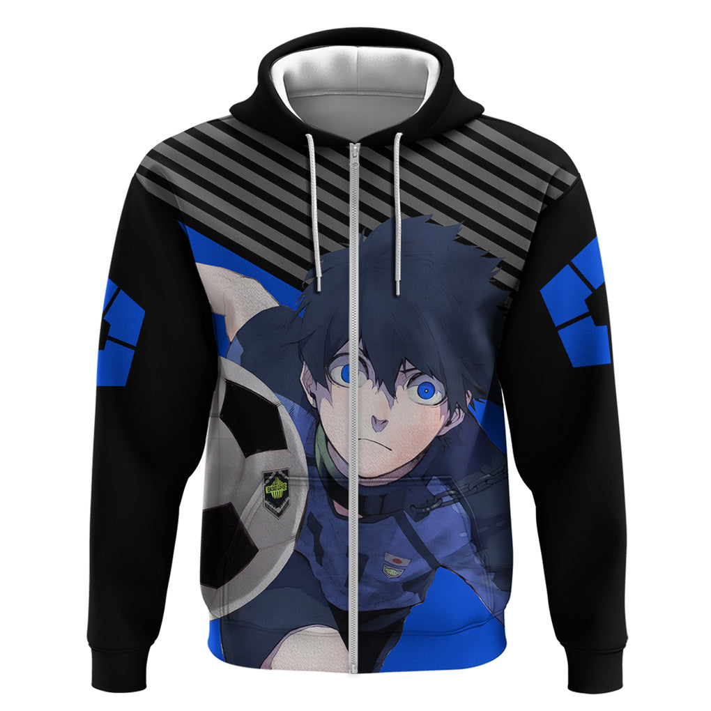 Yoichi Isagi Blue Lock Zip Hoodie Anime Style