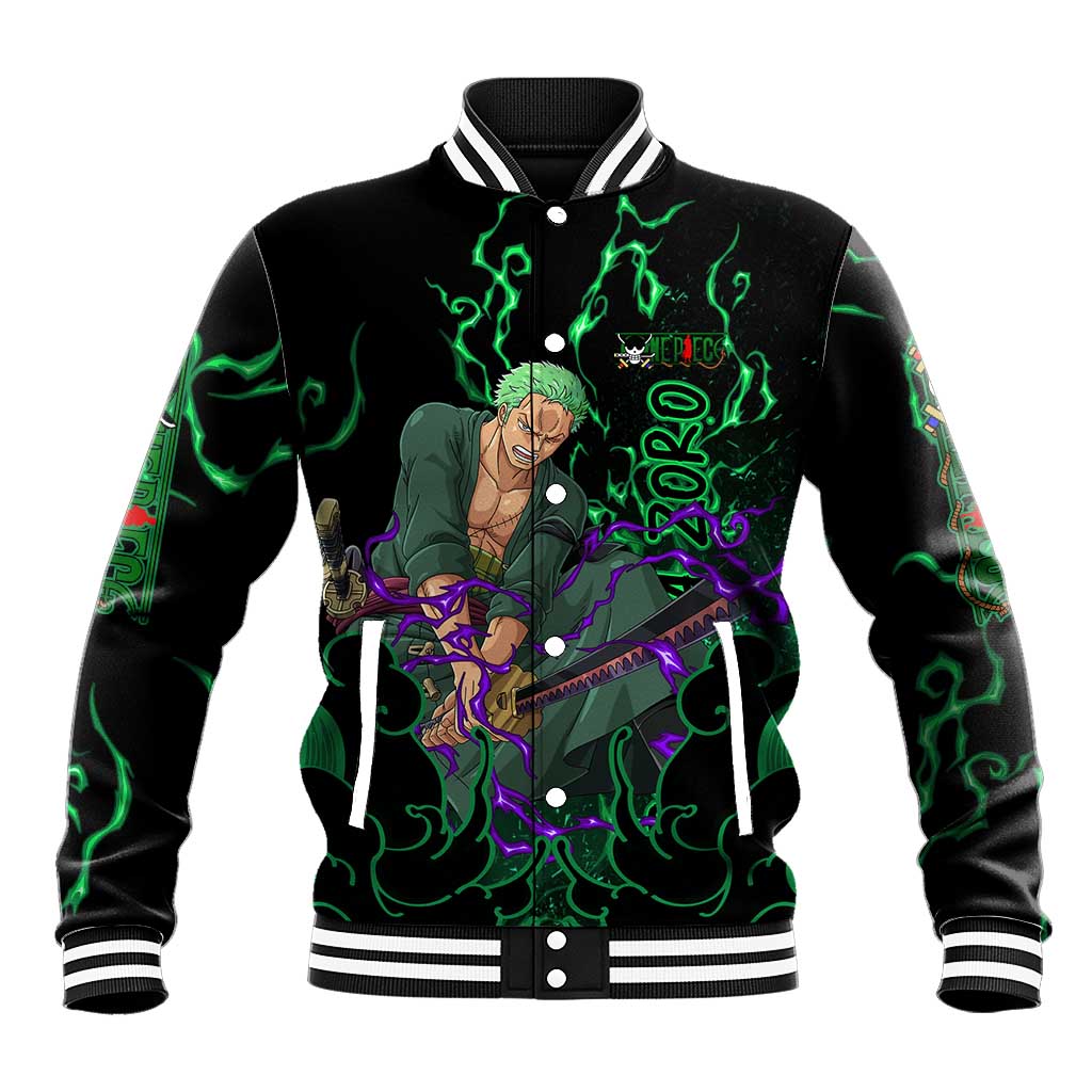 Roronoa Zoro - One Piece Baseball Jacket Haki Pattern Anime Style