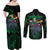 Roronoa Zoro - One Piece Couples Matching Off Shoulder Maxi Dress and Long Sleeve Button Shirt Haki Pattern Anime Style