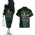 Roronoa Zoro - One Piece Couples Matching Off The Shoulder Long Sleeve Dress and Hawaiian Shirt Haki Pattern Anime Style