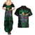 Roronoa Zoro - One Piece Couples Matching Summer Maxi Dress and Hawaiian Shirt Haki Pattern Anime Style