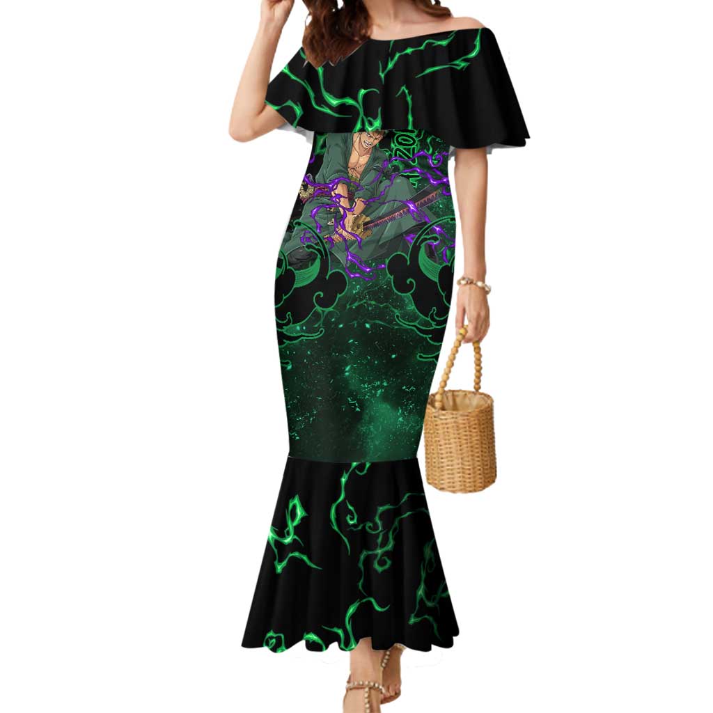 Roronoa Zoro - One Piece Mermaid Dress Haki Pattern Anime Style