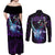 Dracule Mihawk - One Piece Couples Matching Off Shoulder Maxi Dress and Long Sleeve Button Shirt Haki Pattern Anime Style