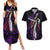 Dracule Mihawk - One Piece Couples Matching Summer Maxi Dress and Hawaiian Shirt Haki Pattern Anime Style