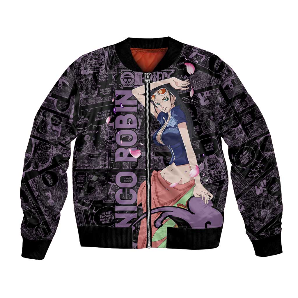 Nico Robin - One Piece Bomber Jacket Pattern Manga Mix Anime Style