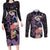 Nico Robin - One Piece Couples Matching Long Sleeve Bodycon Dress and Long Sleeve Button Shirt Pattern Manga Mix Anime Style