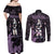 Nico Robin - One Piece Couples Matching Off Shoulder Maxi Dress and Long Sleeve Button Shirt Pattern Manga Mix Anime Style