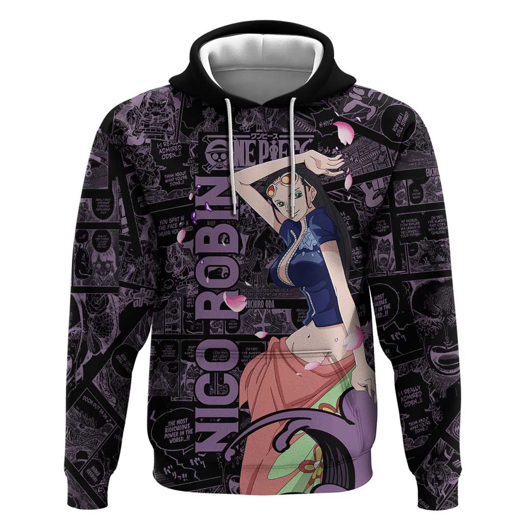 Nico Robin - One Piece Hoodie Pattern Manga Mix Anime Style