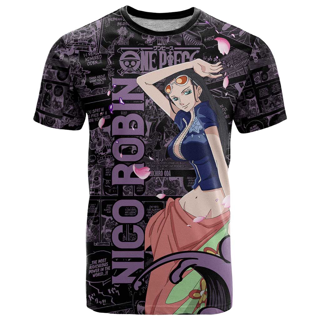 Nico Robin - One Piece T Shirt Pattern Manga Mix Anime Style