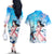 Tashigi - One Piece Couples Matching Off The Shoulder Long Sleeve Dress and Hawaiian Shirt Anime Style