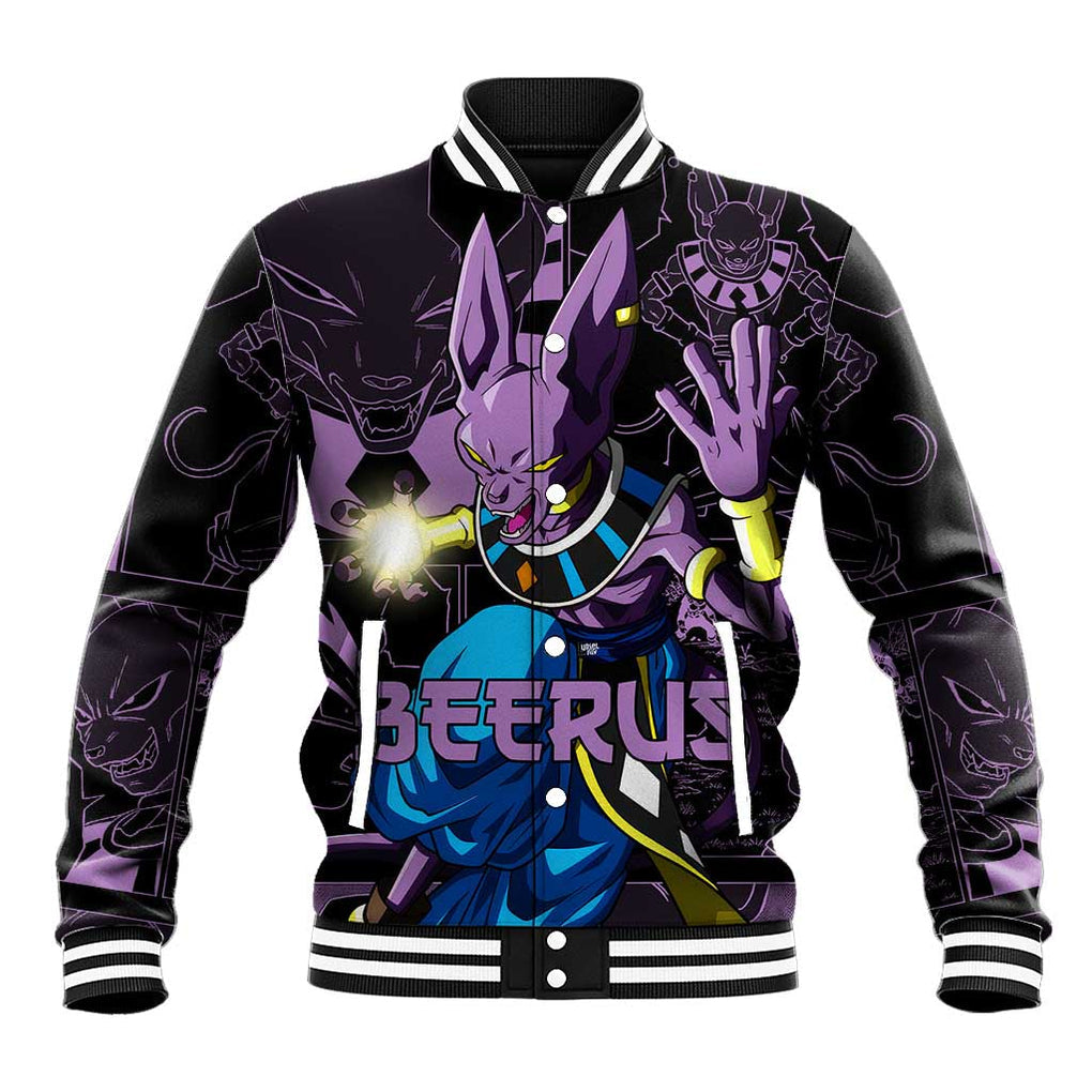 Beerus - Dragon Ball Baseball Jacket Pattern Anime Mix Manga Style