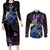 Beerus - Dragon Ball Couples Matching Long Sleeve Bodycon Dress and Long Sleeve Button Shirt Pattern Anime Mix Manga Style